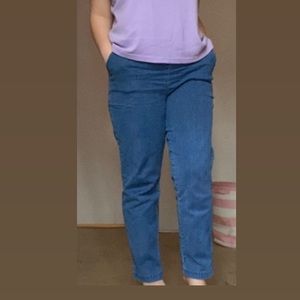 blue stretchy jeggings